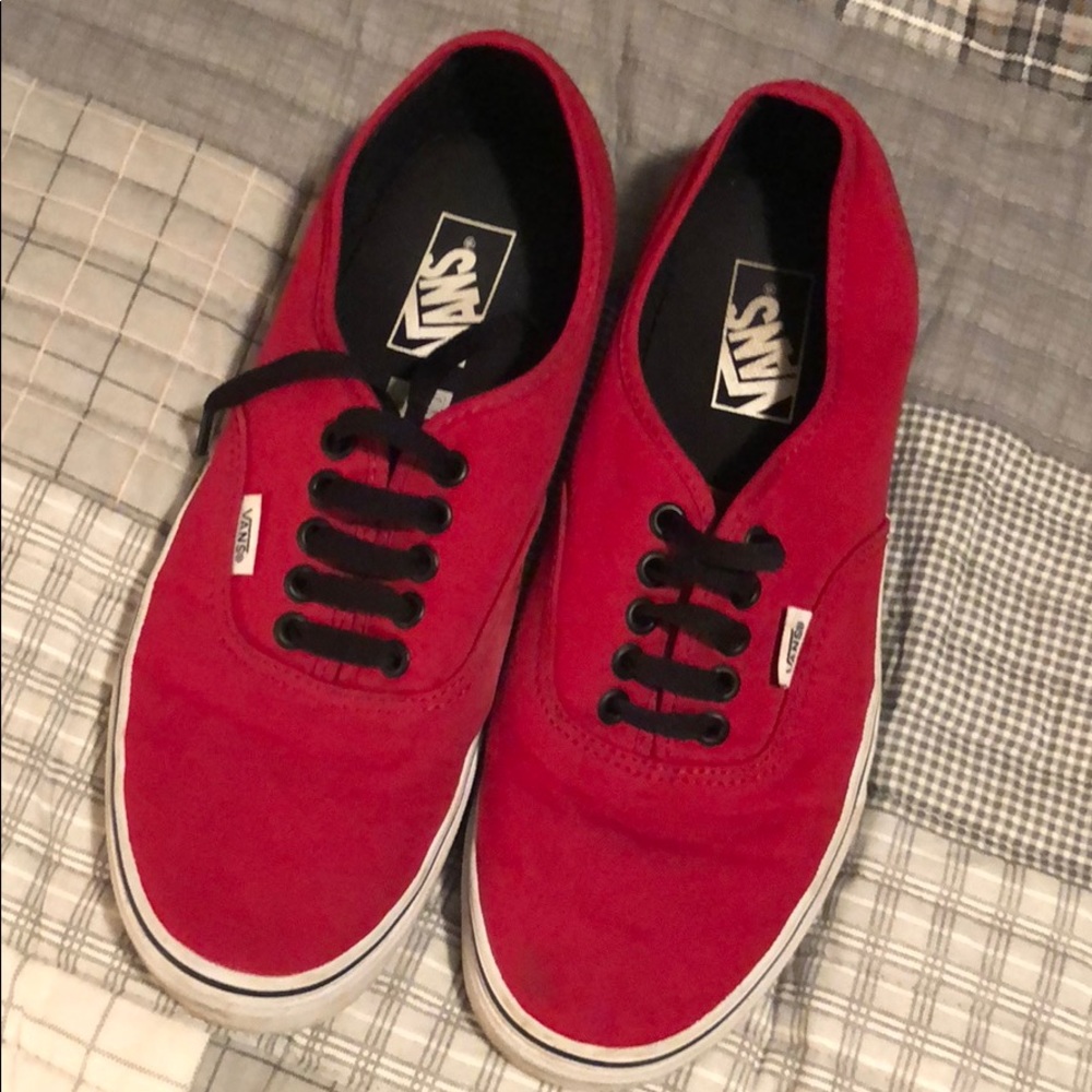 Red Vans US Men Size 8.5
